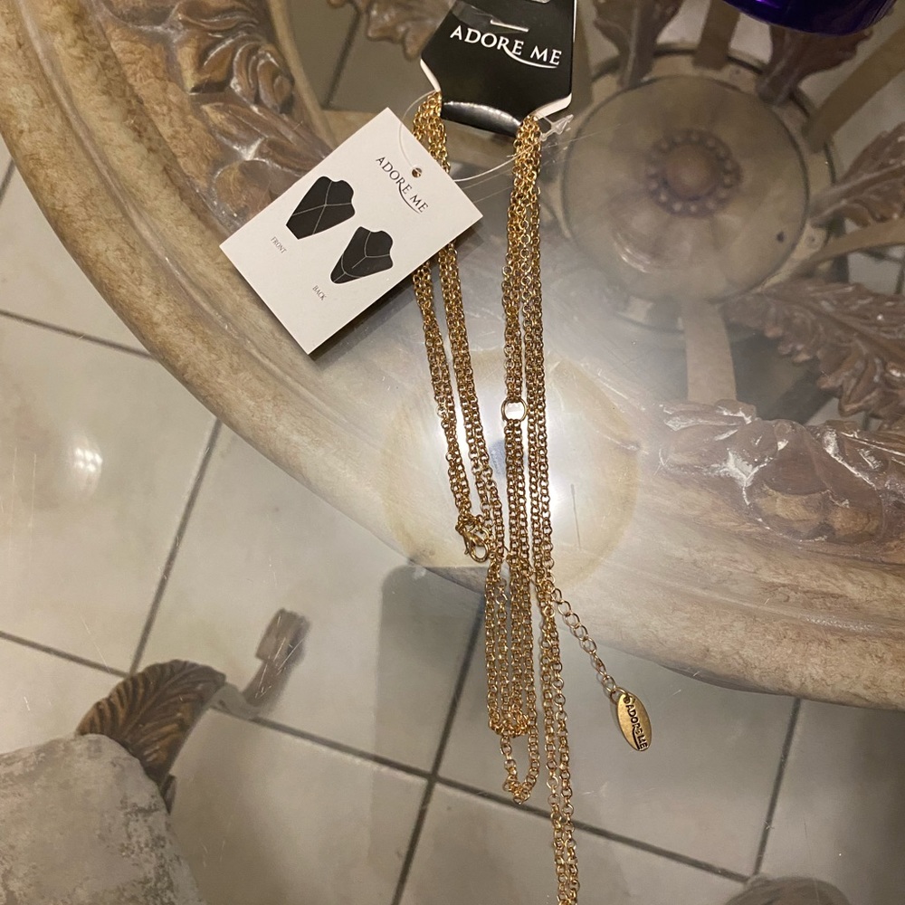 Adore Me gold body chain